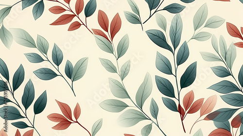 Abstract fabric  botanical art background