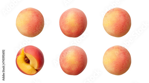 Peach Isolated on Transparent Background, Perfect for Summer Snacks and Culinary Designs