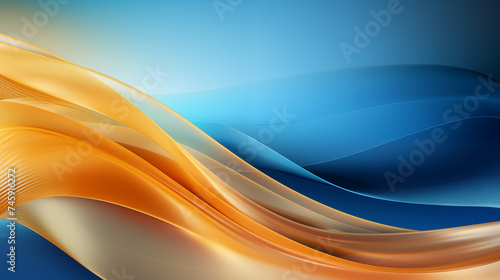 Abstract luxury gold and blue fluid background. 