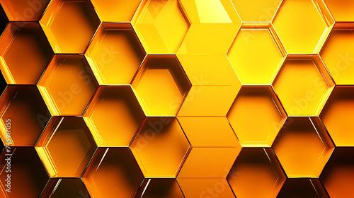 Abstract background with hexagonal network © ma
