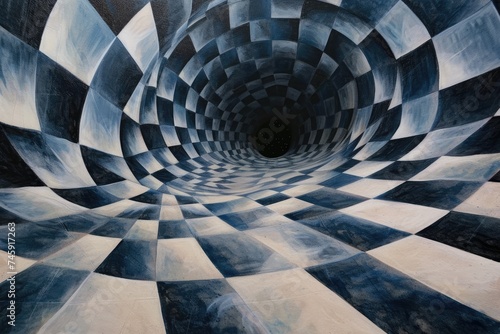 Spiral tunnel. Abstract background