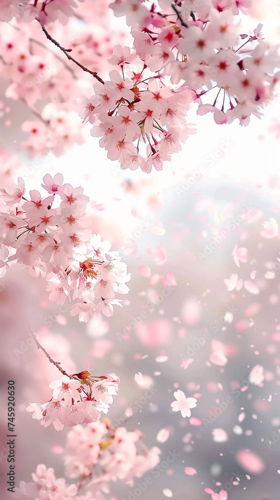 Cherry blossom isolated on white. AI generated art illustration. Cherry blossom isolated on white. AI generated art illustration.