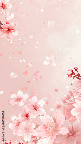Cherry blossom isolated on white. AI generated art illustration.