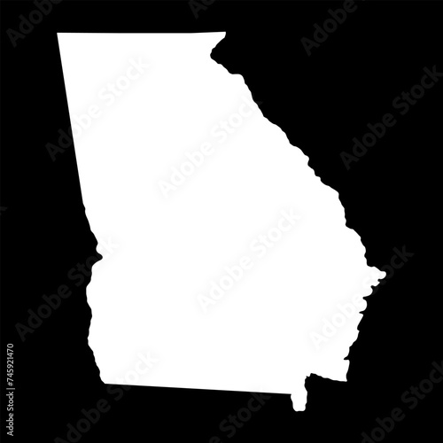 Georgia map shape, united states of america. Flat concept icon symbol vector illustration