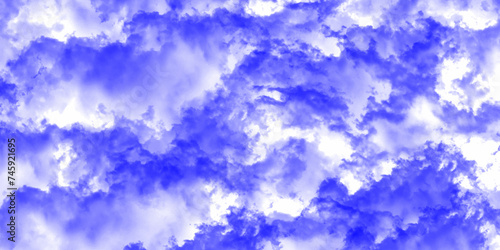 Clouds and sky with pastel colors Sweet color with beautiful nature. Blue watercolor canvas texture background. The sky, white clouds, a beautiful background for design and presentation. blue sky..
