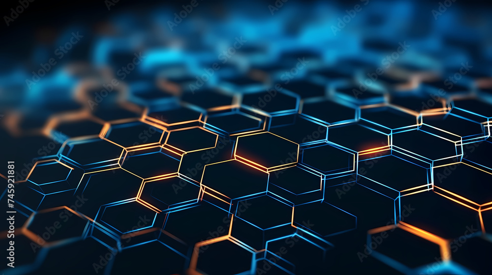 Abstract background with hexagonal network Abstract background with hexagonal network