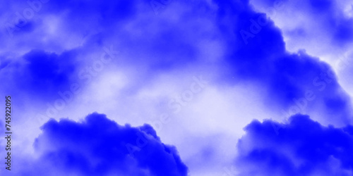 Clouds and sky with pastel colors Sweet color with beautiful nature. Blue watercolor canvas texture background. The sky, white clouds, a beautiful background for design and presentation. blue sky..
