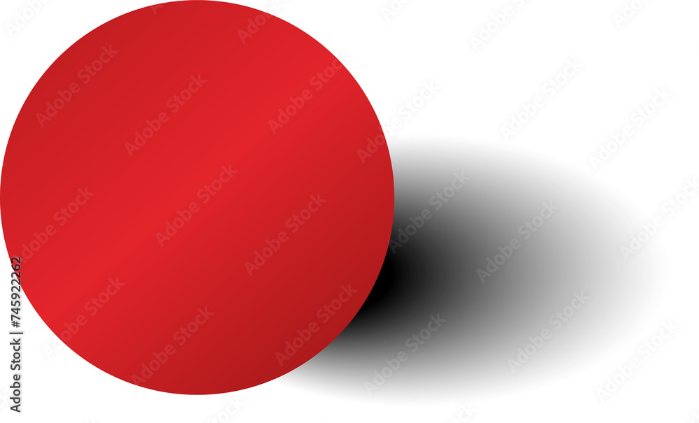 Circle red paper and shadow. Decoration design Circle red paper and shadow. Decoration design
