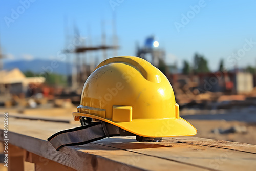 Construction yellow hard hat