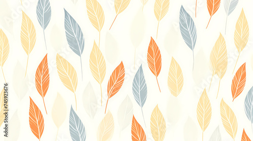 Abstract botanical art background vector, natural hand drawn pattern design