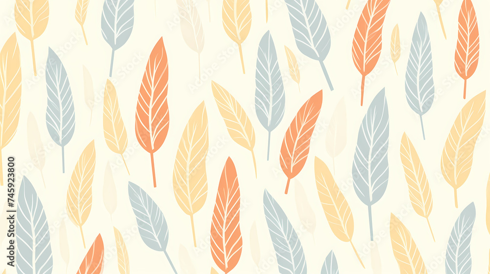 Abstract botanical art background vector, natural hand drawn pattern design Abstract botanical art background vector, natural hand drawn pattern design