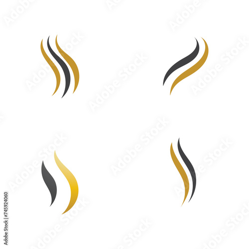 Hair wave logo vector icon
