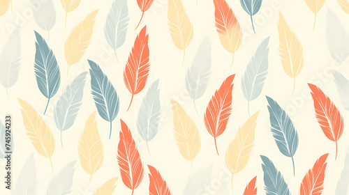 Abstract botanical art background vector, natural hand drawn pattern design