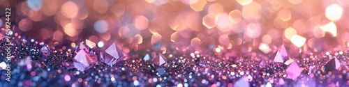 Shiny blurred background texture with crystals.