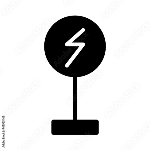 Battery Power Charge Glyph Icon