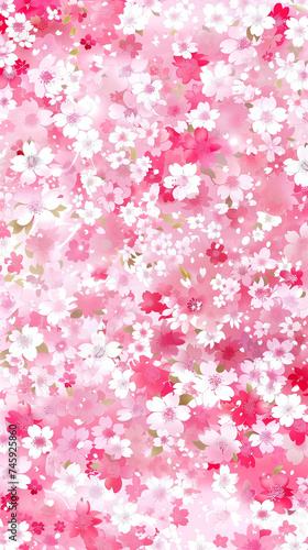 Cherry blossom isolated on white. AI generated art illustration.