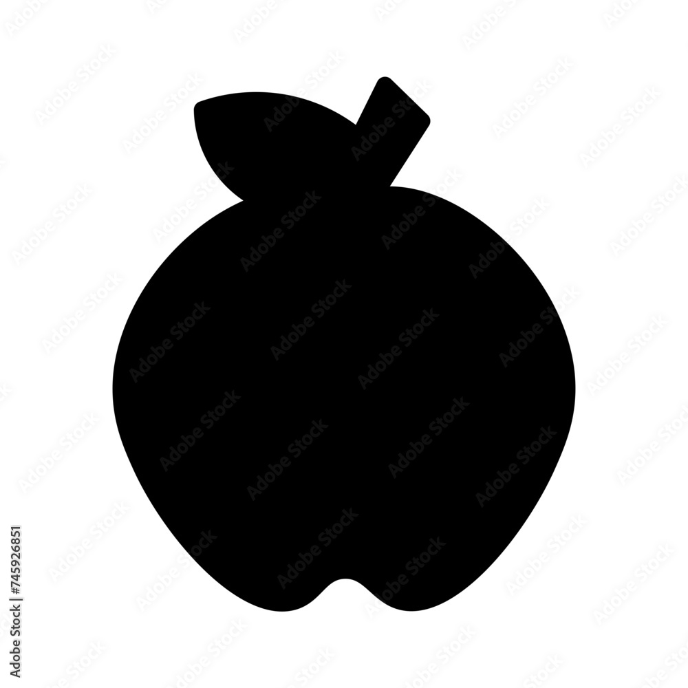 Apple Diet Food Glyph Icon Apple Diet Food Glyph Icon