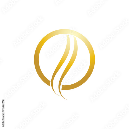 Hair wave logo icon vector