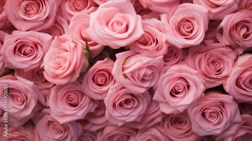 Close-up of pink roses background.