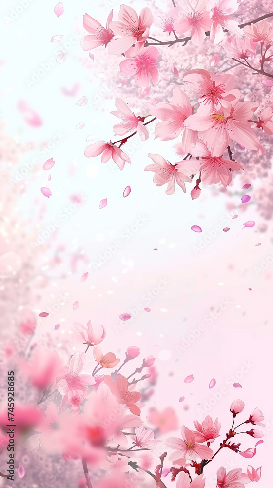 Cherry blossom isolated on white. AI generated art illustration. Cherry blossom isolated on white. AI generated art illustration.