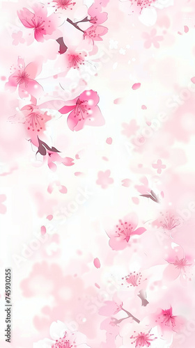 Cherry blossom isolated on white. AI generated art illustration.