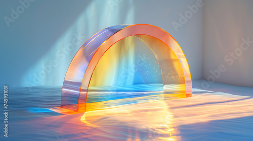 A simple, elegant rainbow arch.