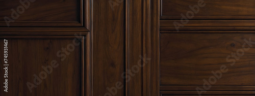 Background and texture of Cherry wood decorative furniture surface. 