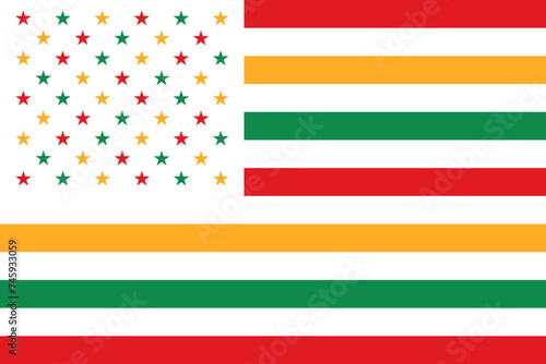 Black history month with usa flag