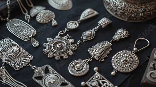 Collection of Antique Traditional Silver Jewelry.