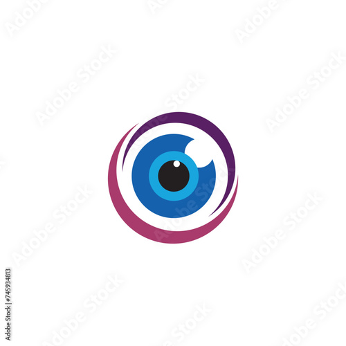 creative care eye concept logo