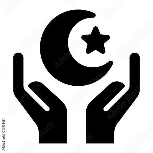 praise glyph icon