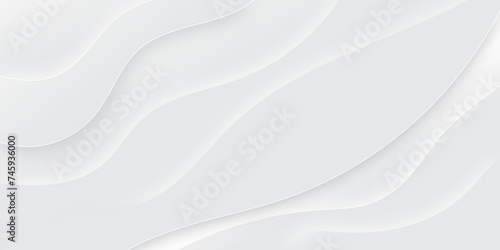 Abstract white and light gray wave modern soft luxury texture with smooth and clean vector subtle background illustration.	