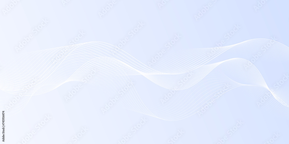 Abstract white and light sky blue wave modern soft luxury texture with ...