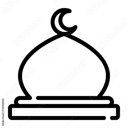 mosque line icon