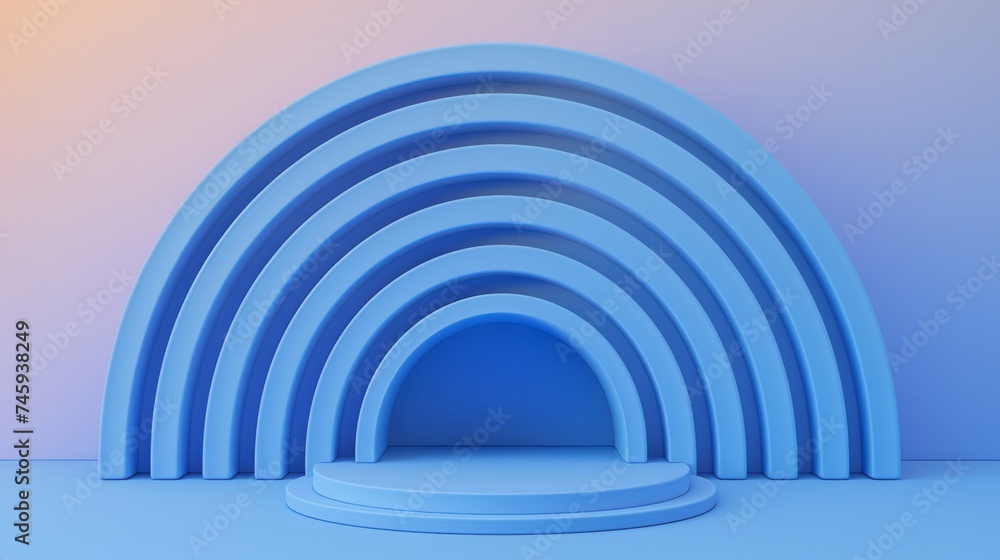 3D Modern Arch with a Podium 3D Modern Arch with a Podium