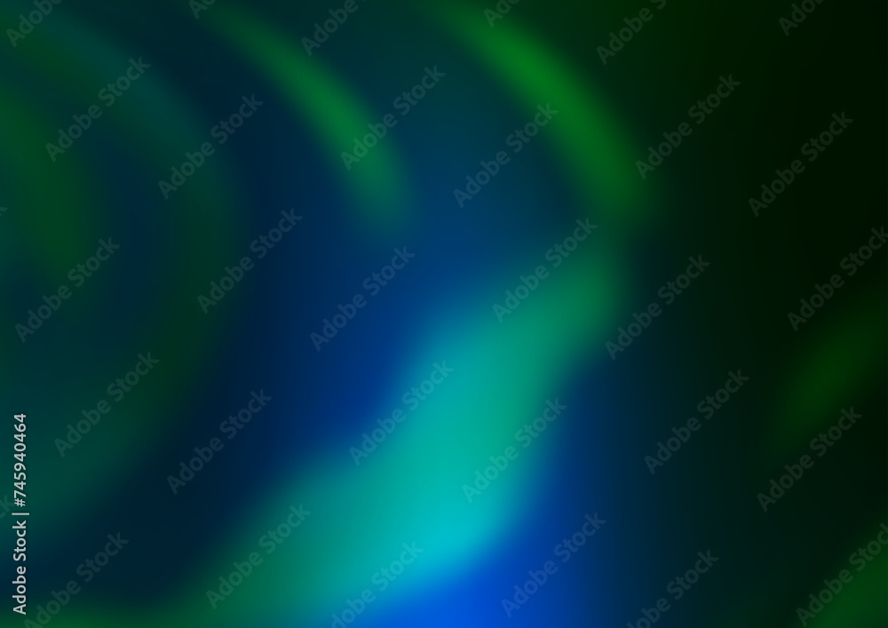Dark Blue, Green vector bokeh pattern.