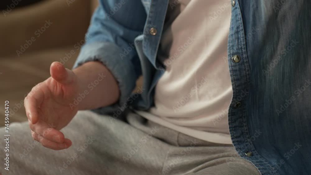 Unrecognizable man gaming at home Unrecognizable man gaming at home
