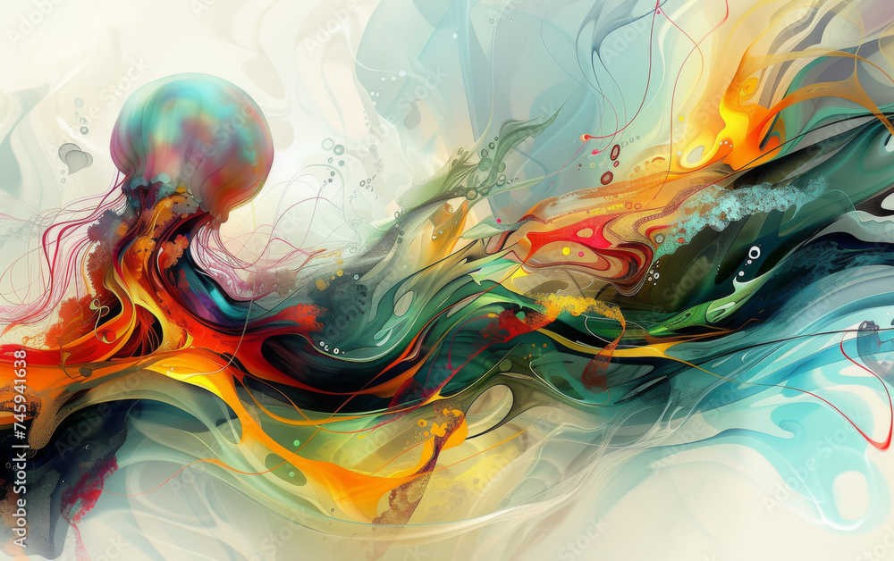 Beautiful abstract flowing shapes
