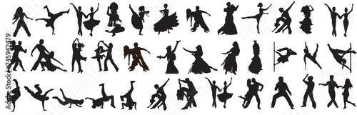 silhouettes of dancers