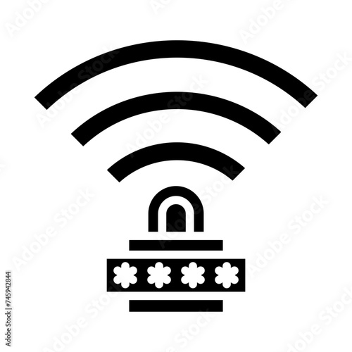 Secure wifi access icon