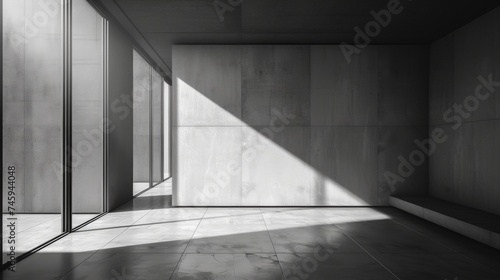 Black and White empty corridor room