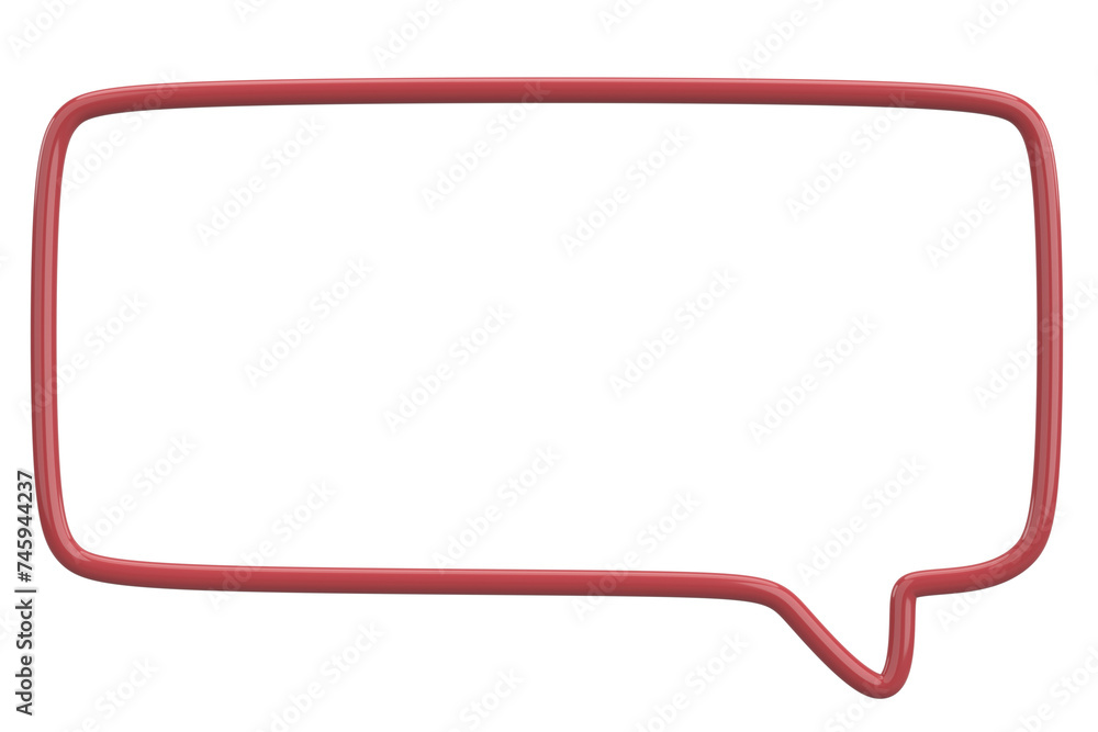 Speech Bubble. Text Box. 3D Illustration. Speech Bubble. Text Box. 3D Illustration.