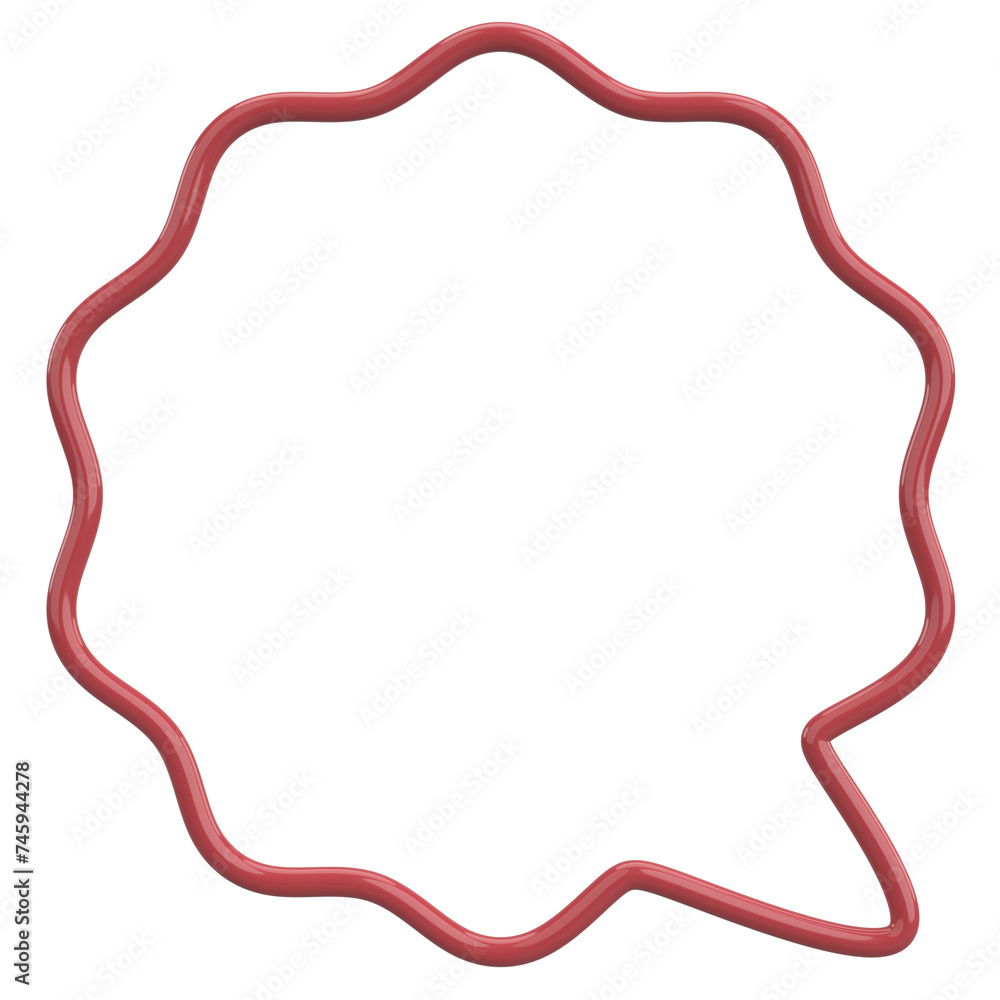 Speech Bubble. Text Box. 3D Illustration. Speech Bubble. Text Box. 3D Illustration.