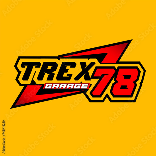 automotive racing team logo vector