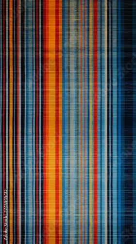 Abstract colorful striped pattern background with a blend of vertical lines in blue, orange, and gray shades