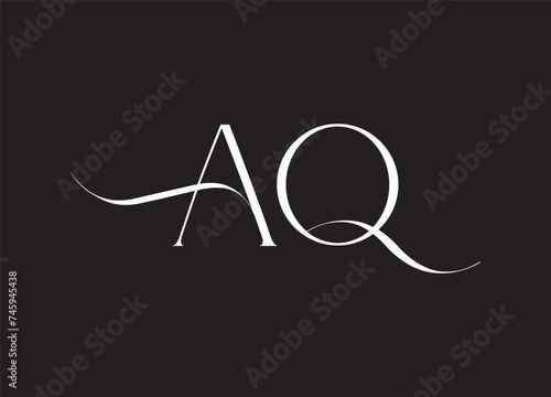 AQ Letter Logo Design with Creative Intersected