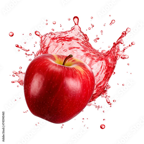 red apple splash isolated on transparent background Remove png  Clipping Path  pen tool