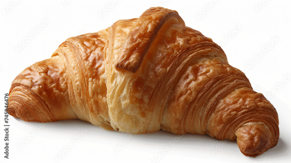 Croissant isolated on white.s