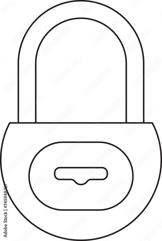 Padlock Thin Line Icon Padlock Thin Line Icon
