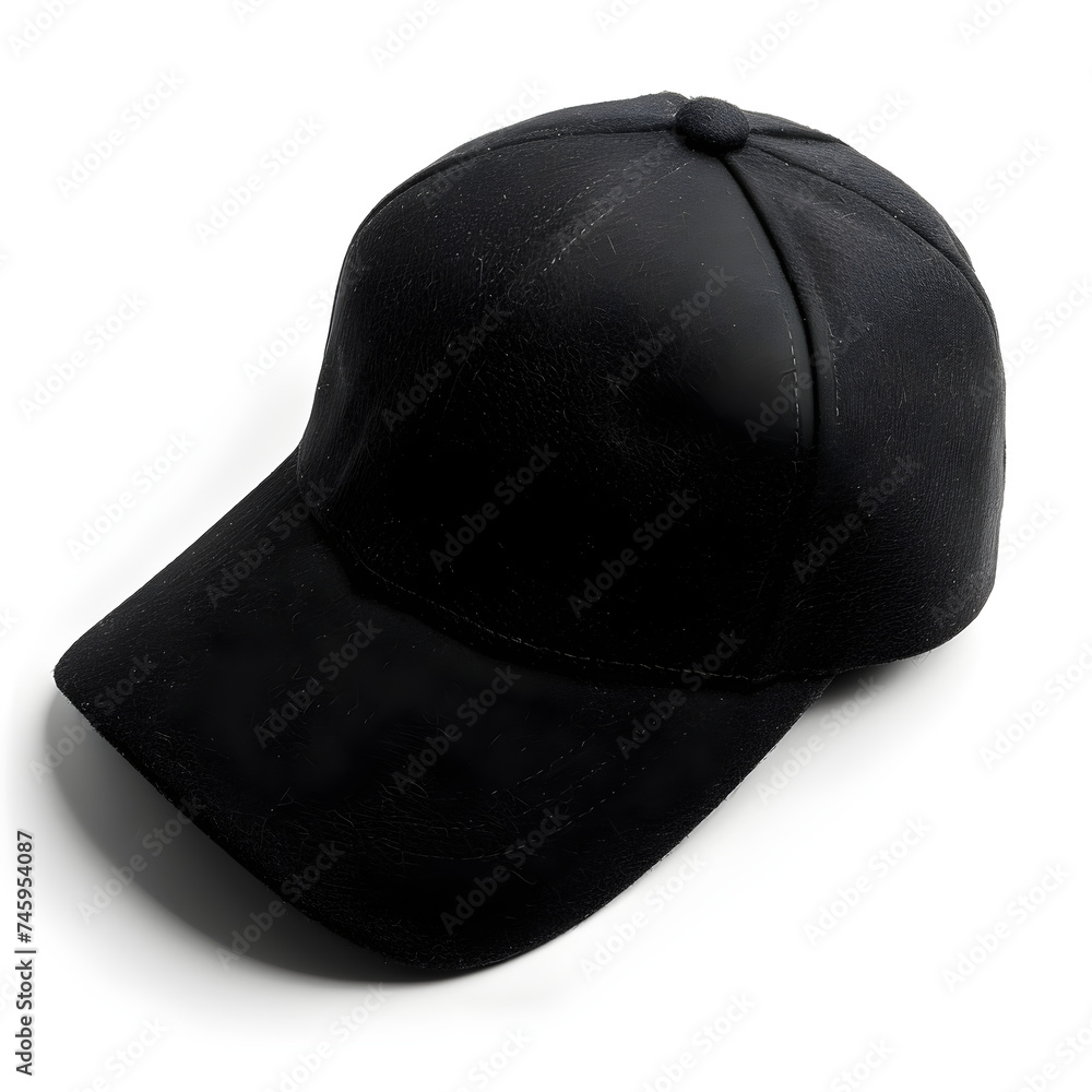 black cap isolated on white black cap isolated on white